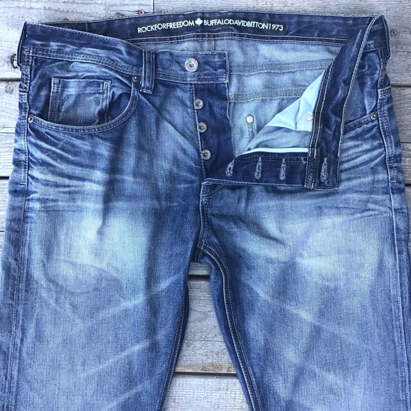 BUFFALO | Rock for Freedom Button Fly Jeans 38x35 Long Legs - Picture 3 of 14